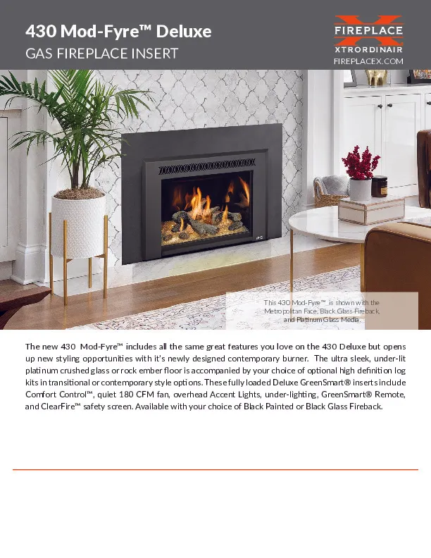 Lopi 430 Mod-Fyre GSR2 Gas Insert designer