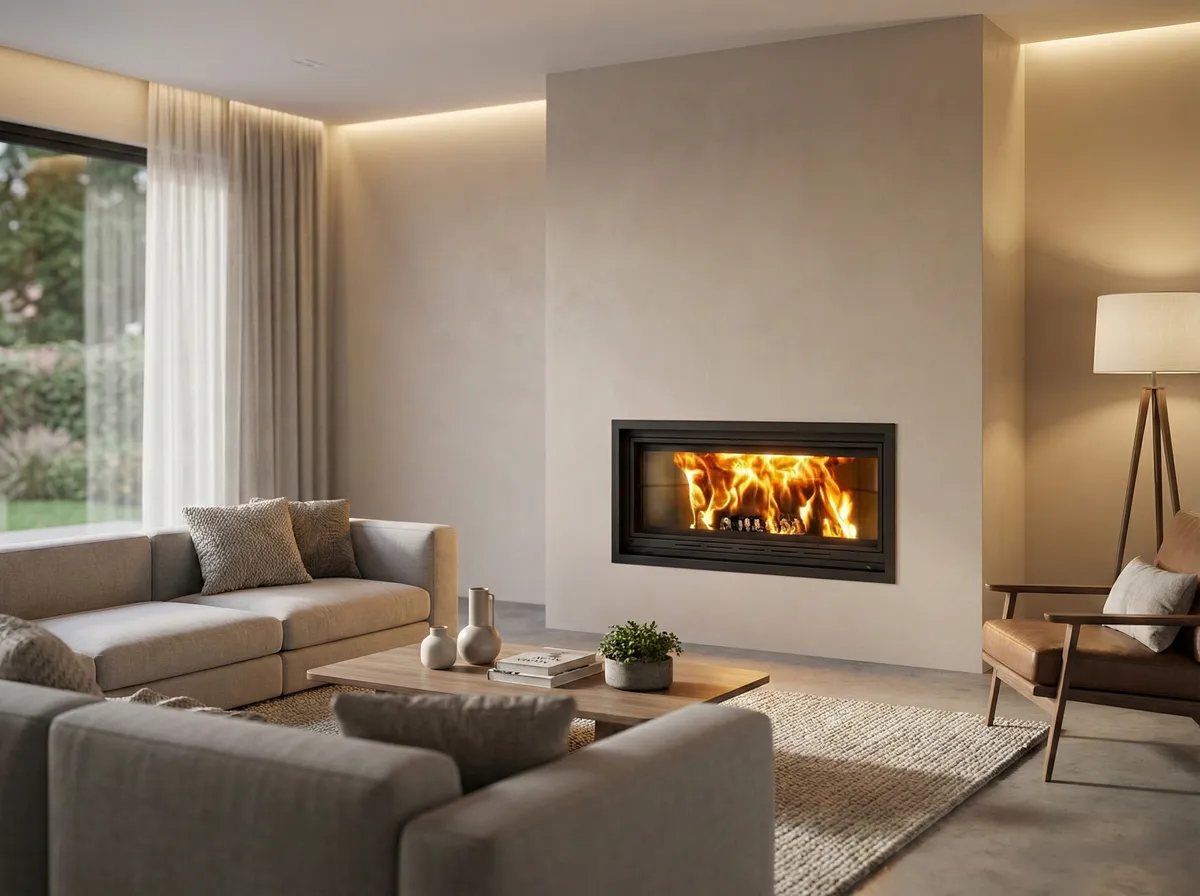 Valcourt Saint-Laurent Decorative Linear Wood Fireplace - hero